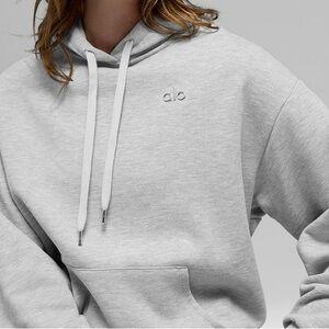 ALO Yoga light Gray Hoodie Sweater